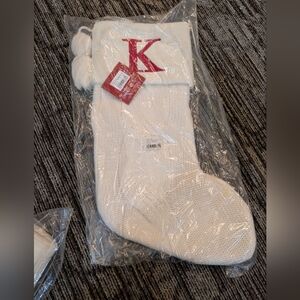 White Knit Christmas Stocking